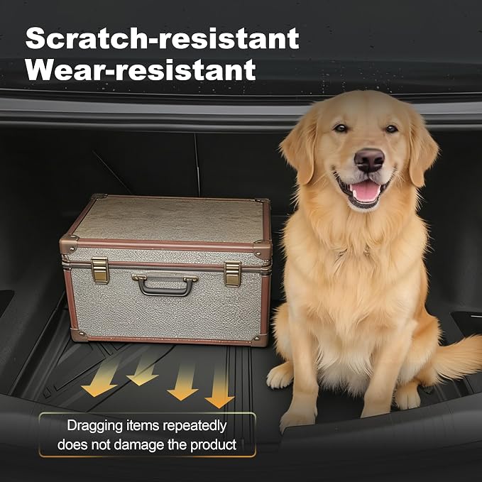 Cargo Liner Compatible with Cadillac CT5 CT5-V 2020-2025 2026 Weather-Resistant Trunk Mats for Cars with Raised Lip Non-Slip Car Rear Trunk Mat Tray Pad Boot