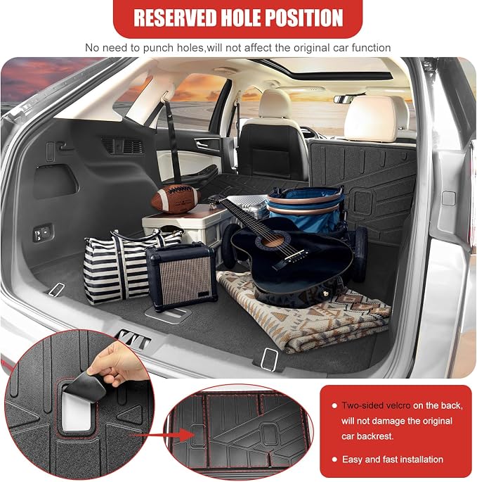 Seat Back Cover Fit for 2015-2024 Ford Edge 5 Seats Accessories, Cargo Mat Cargo Liner All Weather Seat Back Protector Replacement for 2024 Ford Edge(Seat Back Cover)