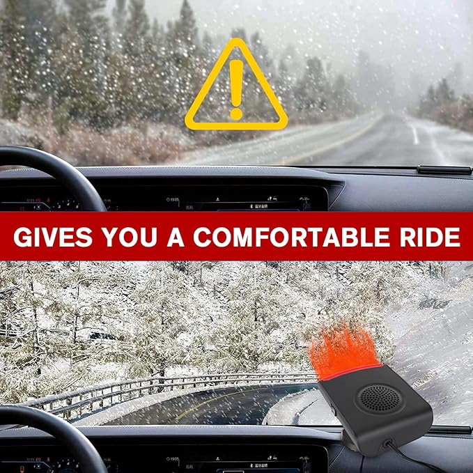 12V 150w Auto Heater,Leaflai Car Fan, 12V Portable Auto Cooling Fan 2 in 1 Fast Cooling/Heating Cigarette Lighter Car Fan for Vehicles Quick Cooling Air