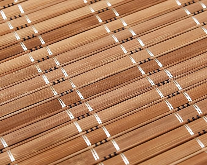 LazBlinds Cordless Bamboo Roman Shades, Light Filtering Window Blinds for Interior Windows, Privacy Roll Up Bamboo Blinds and Shades for Home & Patio, 59" W x 36" H, Brown