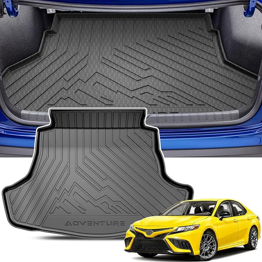 KUST Cargo Trunk Mat for Toyota Camry 2018-2025, Rear Cargo Liner for Camry Accessories All Weather TPE Rubber Raised Edge