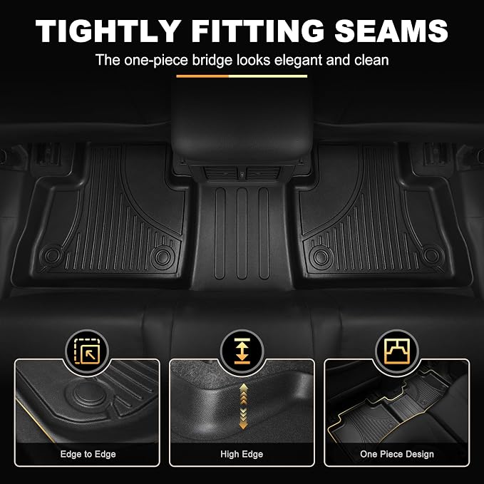 Floor Mats & Cargo Liner & 2nd 3rd Backrest Mat for BMW X7 2019-2026, ONLY for 7-Seats (with 2nd Row Bench Seat), Custom Fit for BMW G07 All Weather Trunk Mat Back Seat Cover Protector Full Set
