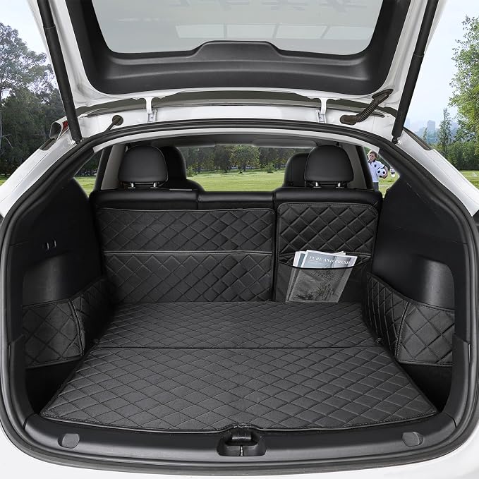 Topfit for Tesla Model Y Trunk Mats Cargo Liner Waterproof Dog Car Seat Covers Protector All-Weather Rear Floor Mat for Tesla Model Y Accessories 2019-2025