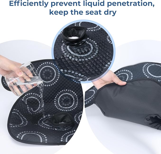 COOLBEBE Piddle Pads Car Seat Protector for Potty Training, Waterproof Car Seat Liner Toilet Training for Baby Infant Toddler, Baby Car Seat Liner for Strollers, Bouncers &Carseat(Black)