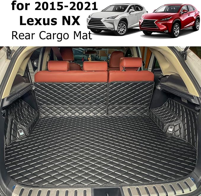 Cargo Mat for 2015-2021 Lexus NX200t NX300 NX300H Trunk Mat ＆ Rear Backrest Mat Cargo Liners All Weather Waterproof