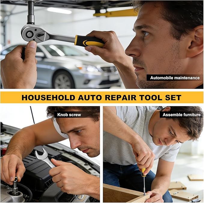 209 Piece Tool Kit for Home Socket Wrench Auto Repair Tool Set,General Household Tool box,Basic Hand Tool Kit,Perfect for Homeowner, Diyer, Handyman