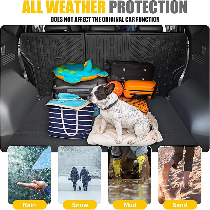 Backrest Mat for 2022-2025 Hyundai Tucson All Weather TPE Rear Back Seat Protector Cargo Liner for 2022 2023 2024 2025 Hyundai Tucson Black Only