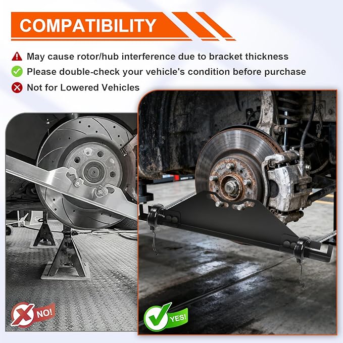Wheel Alignment Tool with 2 Measuring Tapes, Heavy-Duty Steel Front End Alignment Tool for Toe/Camber Adjustment on Most Cars, Trucks, SUVs