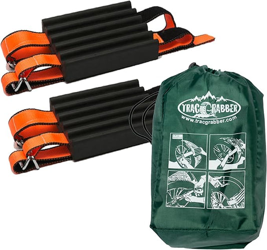 TRACGRABBER Tire Traction Device for Heavy Duty Commercial Vehicles, Set of 2 - Made in the USA, Easy to Install, Get Unstuck Fast from Snow, Mud & Sand - A Snow Traction Mat or Snow Chain Alternative
