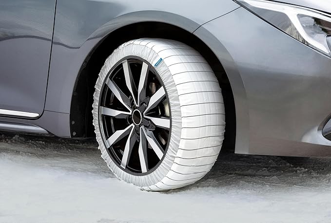 Passenger Vehicle Snow Socks for Tires, N53 - Car Sock Tire Traction Device for Snow, Ultimate Chain Alternative for Cars, SUVs, Pickups & Light Commercial Vehicles, Pack of 2