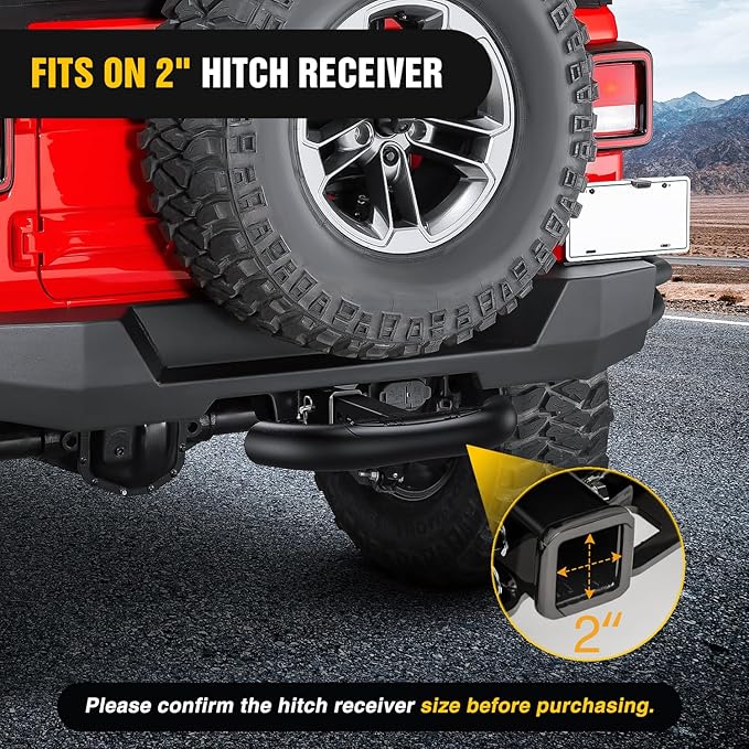 Nilight Tow Hitch Step for 2 Inch Receiver Heavy Duty Steel Universal Rear Bumper Guard 350lbs Capacity Wide Non Slip Trailer Hitch Step Bar with 5/8 inch Pin Clip Fits Pickup Truck SUV Van