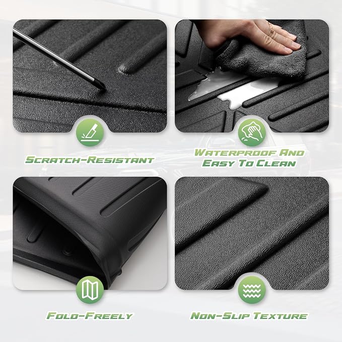 Cartist Trunk Mat & Backrest Mat for Ford Expedition Max/Lincoln Navigator L 2018-2024, All Weather Rear Seat Back Cover Cargo Mat for 18-24 Expedition Max/Navigator L Accessories (Only for Max & L)