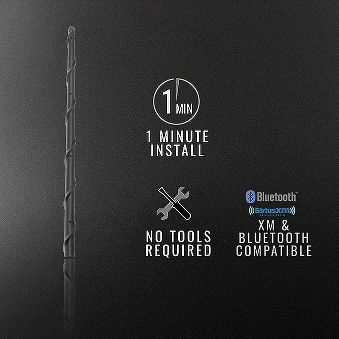 KSaAuto 13 Inch Antenna Fits 2007-2026 Jeep Wrangler JK JL Unlimited Gladiator JT, Short Antenna Replacement Jeep JKU JLU Sahara Rubicon Sport Willys 4xe Mojave High Altitude