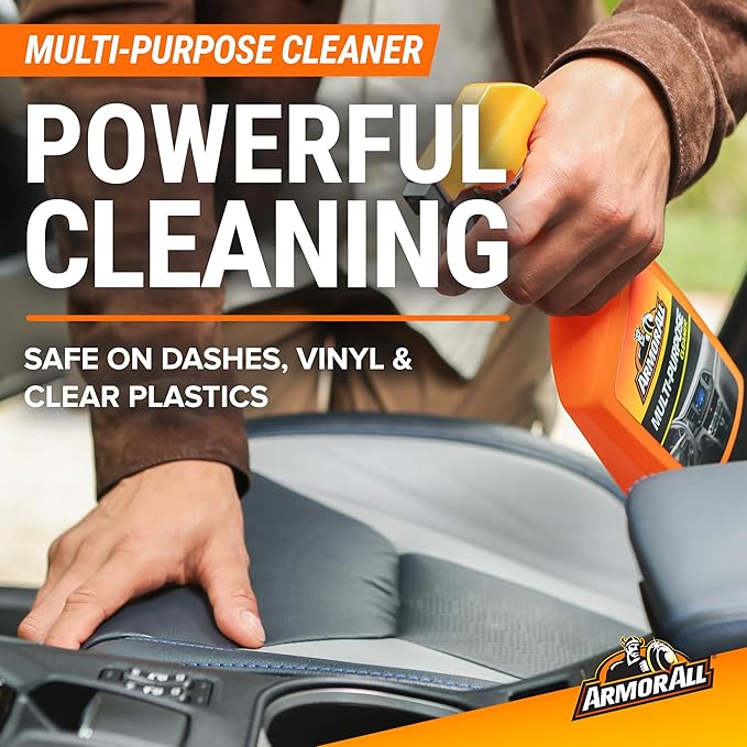 Armor All Premium Car Care Kit, Includes Extreme Tire Shine, Protectant, Multi-Purpose Cleaner, Car Wax & Wash Kit, Glass Cleaner, Car Air Freshener, Tire & Wheel Cleaner and Wash Pad, 8 Count