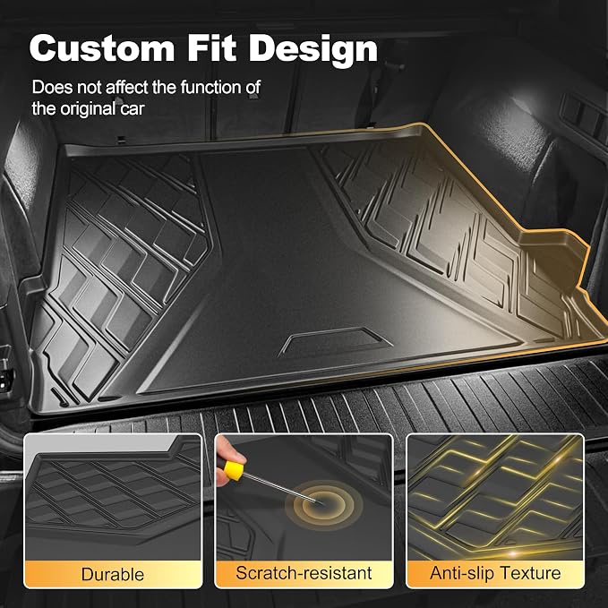 Cargo Liner Compatible with BMW X6 2015-2025 2026 (Not for M60i), AOMSAZTO All Weather Back Trunk Mat Rear Cargo Tray for BMW X6