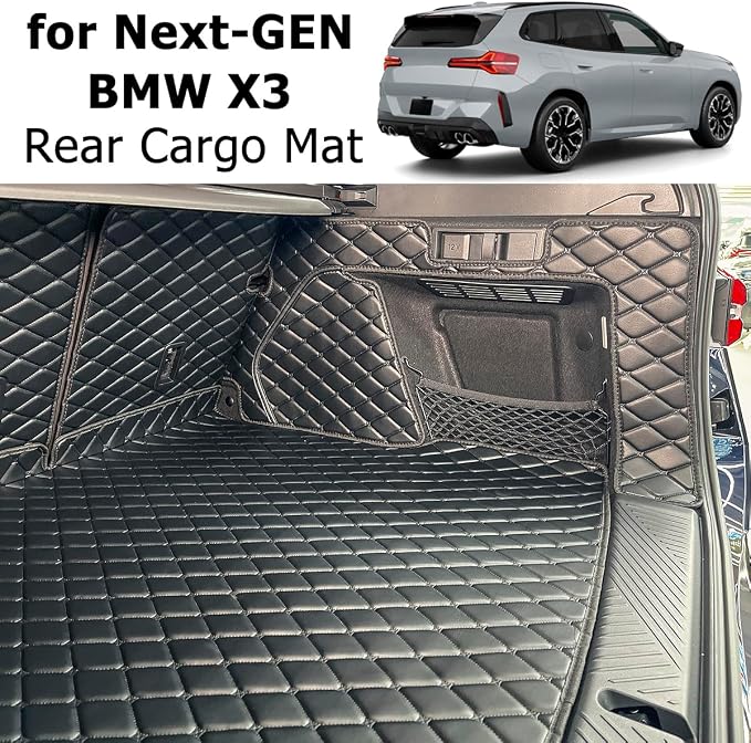 Cargo Mat for 2025-2026 BMW X3 Trunk Mat | Includes Rear Left and Right Side Panels, Cargo Liners