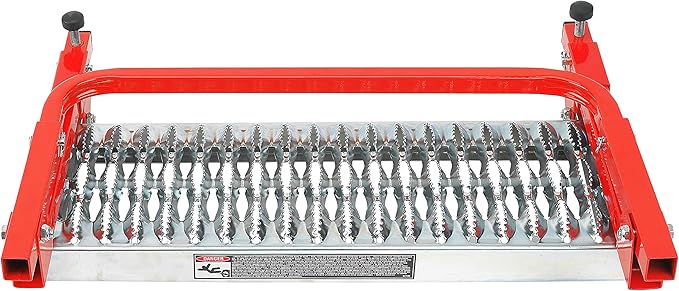 Powerbuilt Tire Step for Truck, SUV, Semi, Heavy Duty 300 lb. Capacity, Non-Slip ‘Cheese Grater’ Steel Surface, Adjusts to Fit Any Diameter Tire Up to 13 in. Wide, Folds Flat for Storage – 647596EC