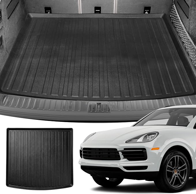 Premium Cargo Liner for Porsche Cayene Coupe 2019-2026 100% Protection - Custom Fit Car Trunk Mat - All-Season Black Cargo Mat - 3D Shaped Laser Measured Trunk Liners for Porsche Cayenne