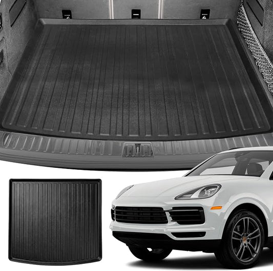 Premium Cargo Liner for Porsche Cayene Coupe 2019-2026 100% Protection - Custom Fit Car Trunk Mat - All-Season Black Cargo Mat - 3D Shaped Laser Measured Trunk Liners for Porsche Cayenne