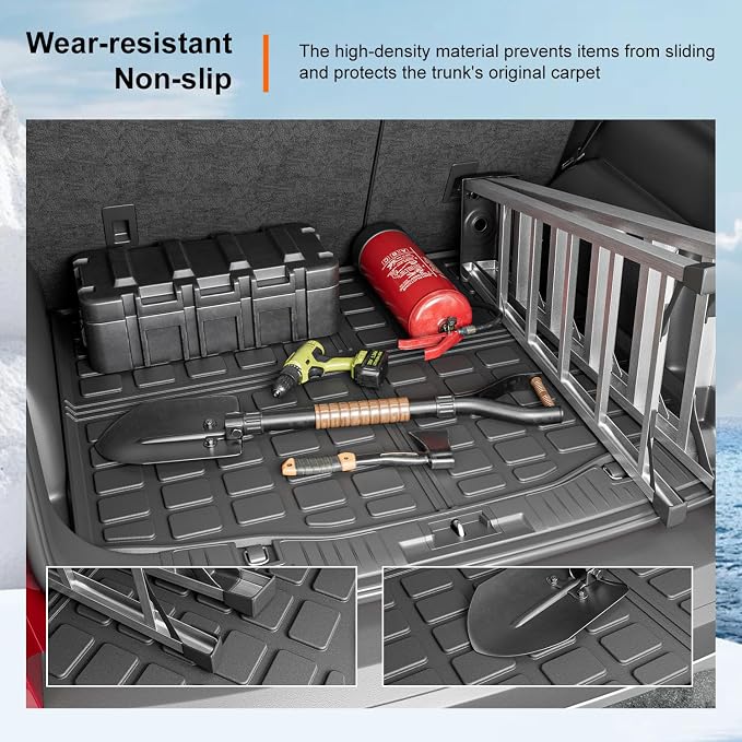 powoq Trunk Mat Compatible with 2020-2026 Ford Escape Cargo Mat All Season Protection Cargo Liner TPE Trunk Liner Replacement for 2020 2021 2022 2023 2024 2025 2026 Ford Escape Accessories