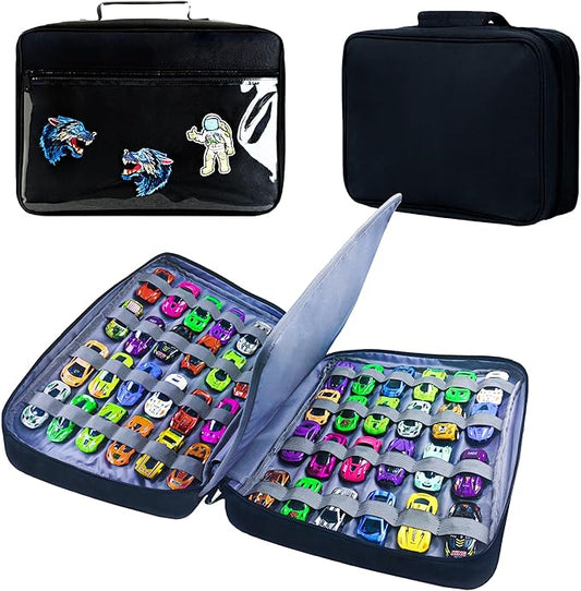 48 Slots Toy Cars Storage Case Compatible with Hot Wheels, Hotwheels Carrying Case forMatchbox Cars,Mini Toys.Hot Wheels Storage (Black Bag Only)