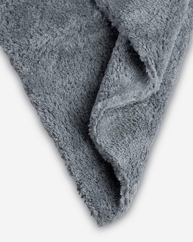 Adam's Borderless Grey Microfiber Towel (12pk) - Premium Ultra Soft Car Detailng Towel Cloths, 480gsm - Safe for Car Wash, Home Cleaning & Pet Drying Cloths (16 Inch x 16 Inch)