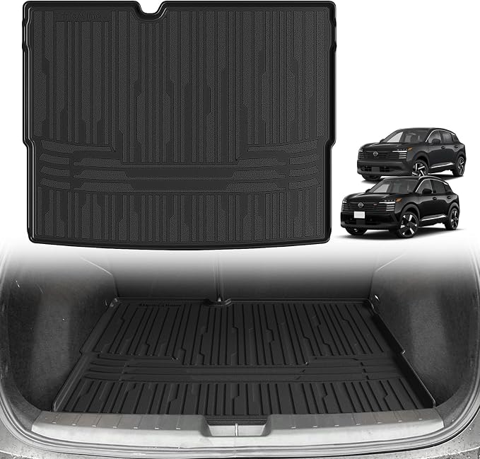TripleAliners Trunk Mat All Weather Liners Compatible with 2025 2026 Nissan Kicks Interior Accessories Custom Fit Anti-Slip TPE Full Coverage Protection Rear Trunk Floor Mat (SV SR Trim Level ONLY)