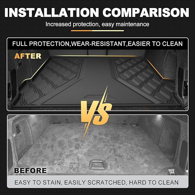 Floor Mats & Cargo Liner compatible with BMW X5 2026 2025 2024-2019 ONLY 5 Seats (Non 45e/50e & 7-Seats Models) | All Weather TPE Floor Mats for 2019-2025 2026 X5 G05 Accessories Anti-Slip Trunk Liner