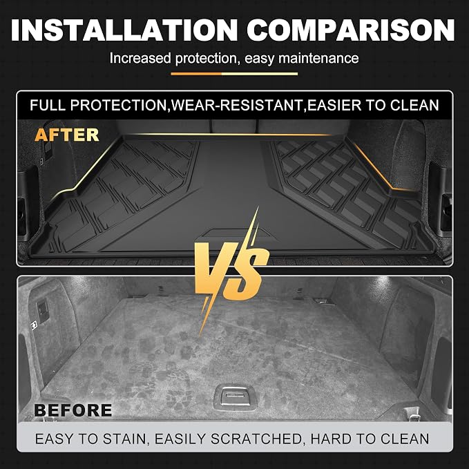 AOMSAZTO Floor Mats & Cargo Liner Compatible with BMW X5 2014-2018 (F15) | All Weather Protection Car Accessories Anti-Slip Trunk Liner Full Set