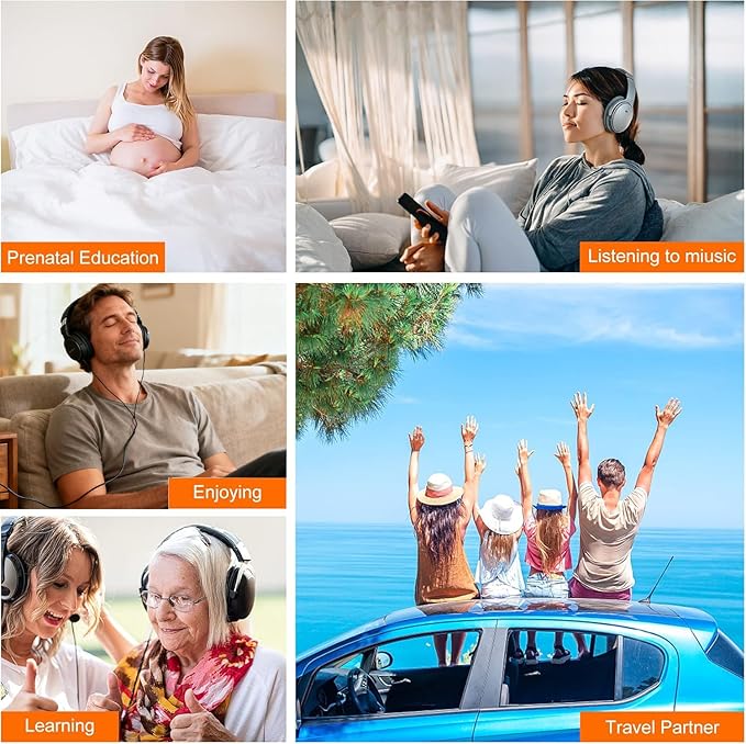 MONODEAL CD Player Portable, Bluetooth CD Player with Speakers and FM Transmitter, Rechargeable 1800mAh Player for Car and Home with LED Screen