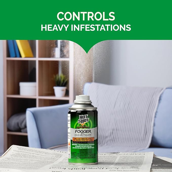 Hot Shot Indoor Fogger With Odor Neutralizer, 2-Ounce, 3 count