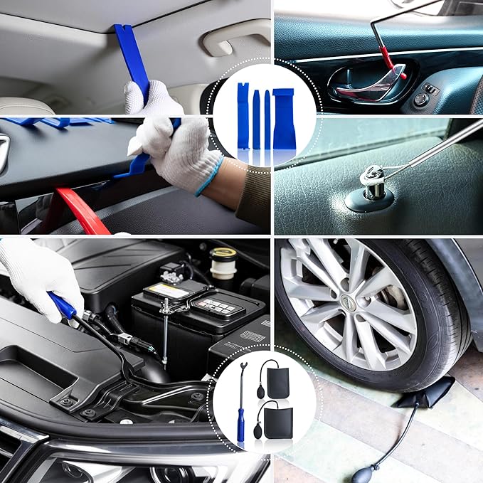 27pcs Automotive Tool Kit, Heavy Duty Multi-Function Repair Kit, Adjustable Tools for Vehicle Maintenance, Portable with Carrying Case