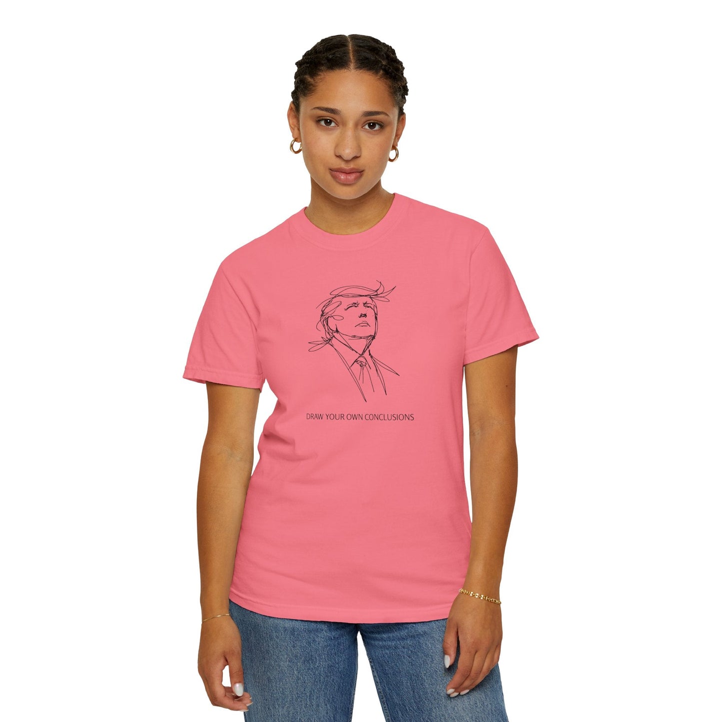 Draw Your Own Conclusions Unisex Graphic Tee – Minimal Line Art Statement Shirt