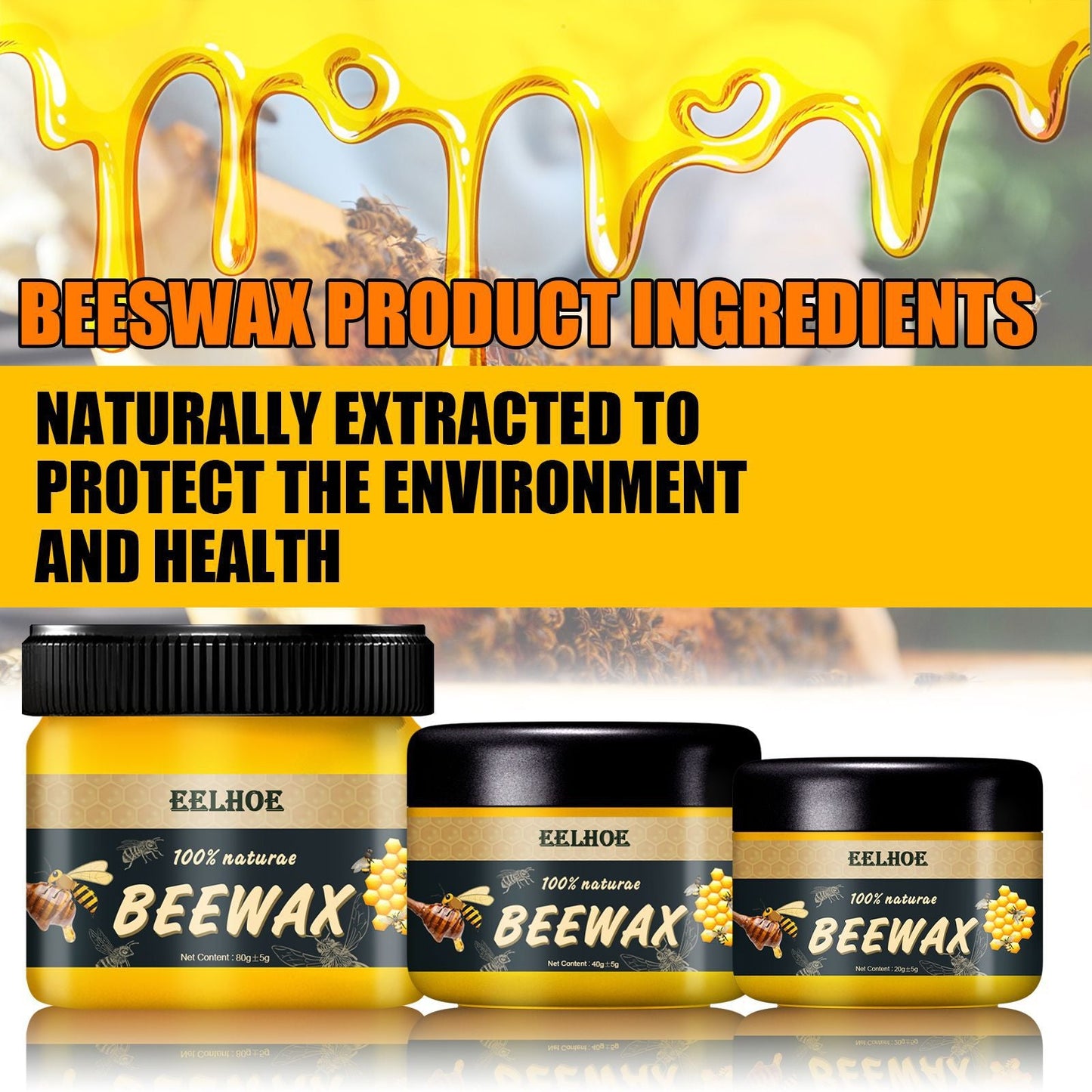 Furniture Waterproof Brightening Care Polishing Beeswax