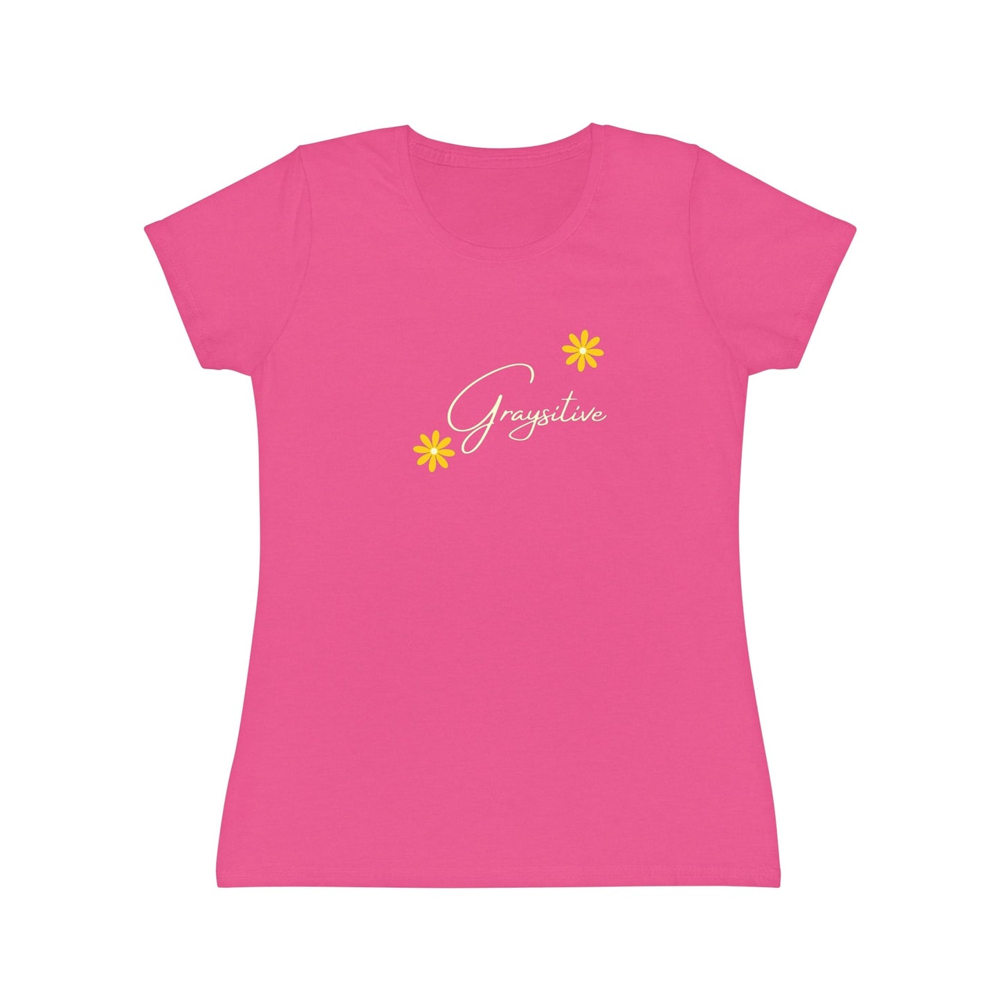Women's Iconic T-Shirt graysitive with flowers