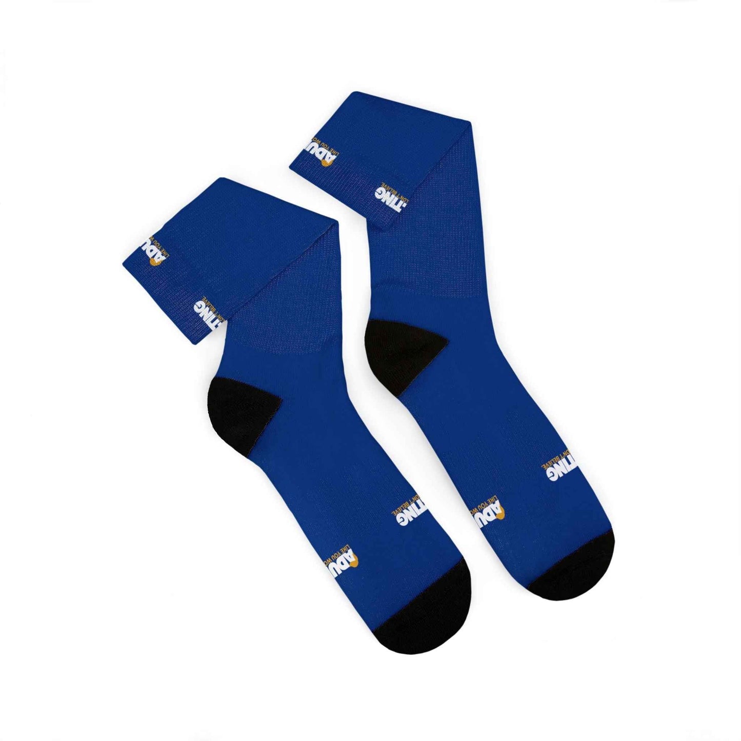 Adulting Like You Wouldn’t Believe Political Parody Crew Socks