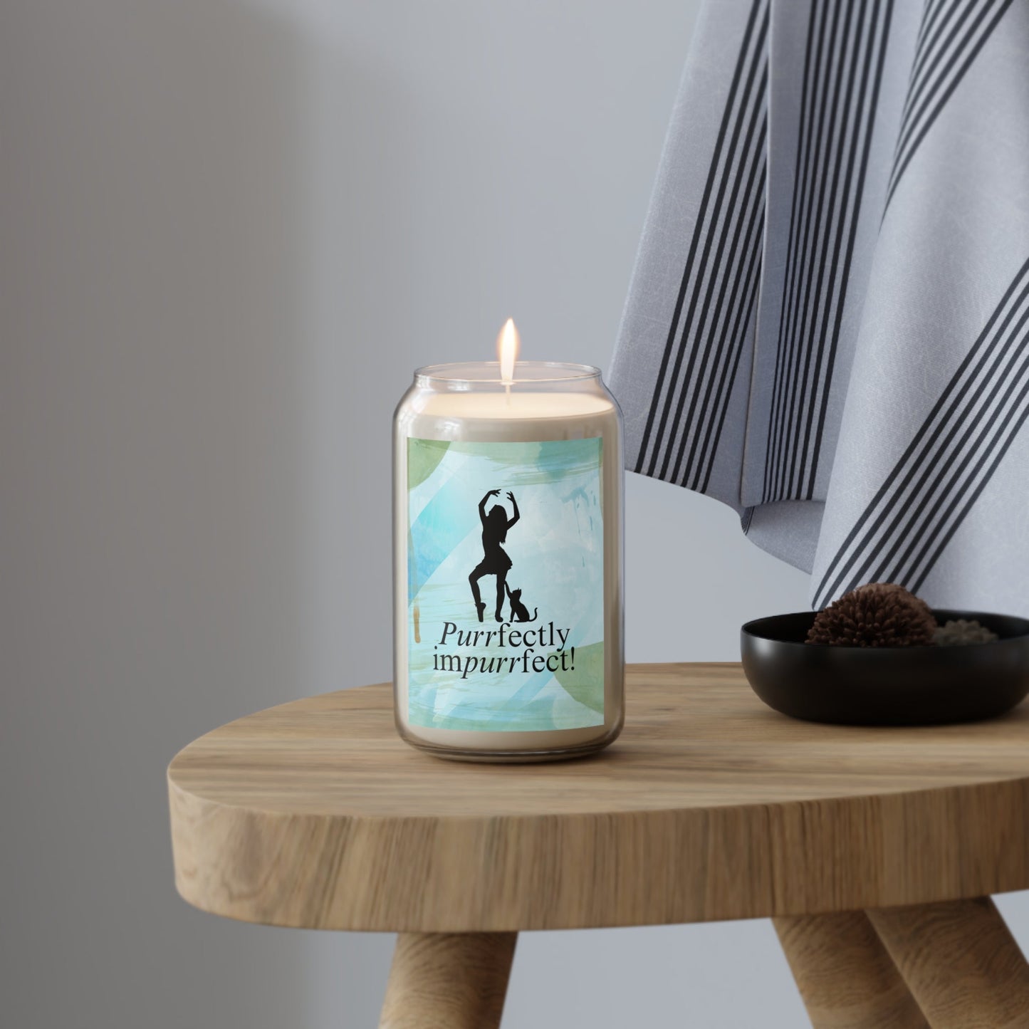 Purrfectly Impurrfect Candle | Funny Cat Lover Soy Candle