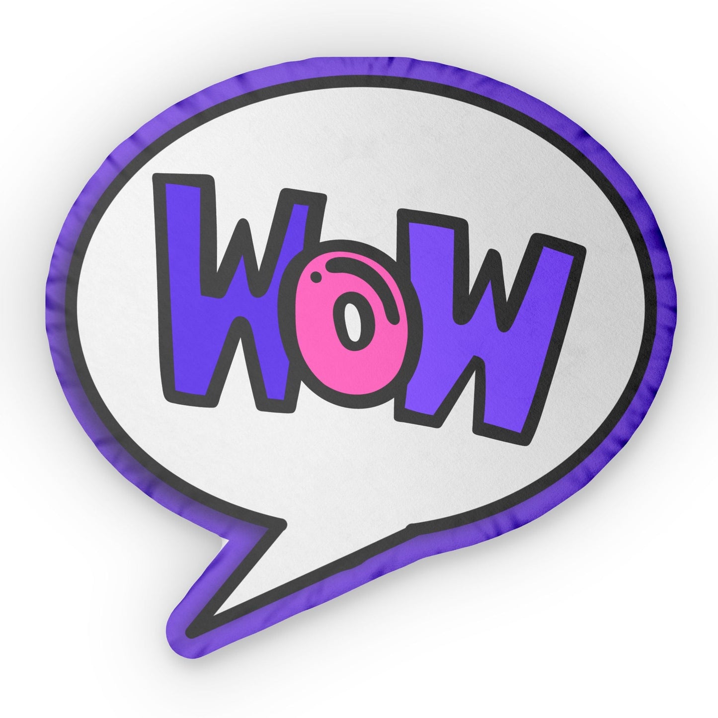 WOW Speech Bubble Pillow — One Word. Unlimited Meaning.