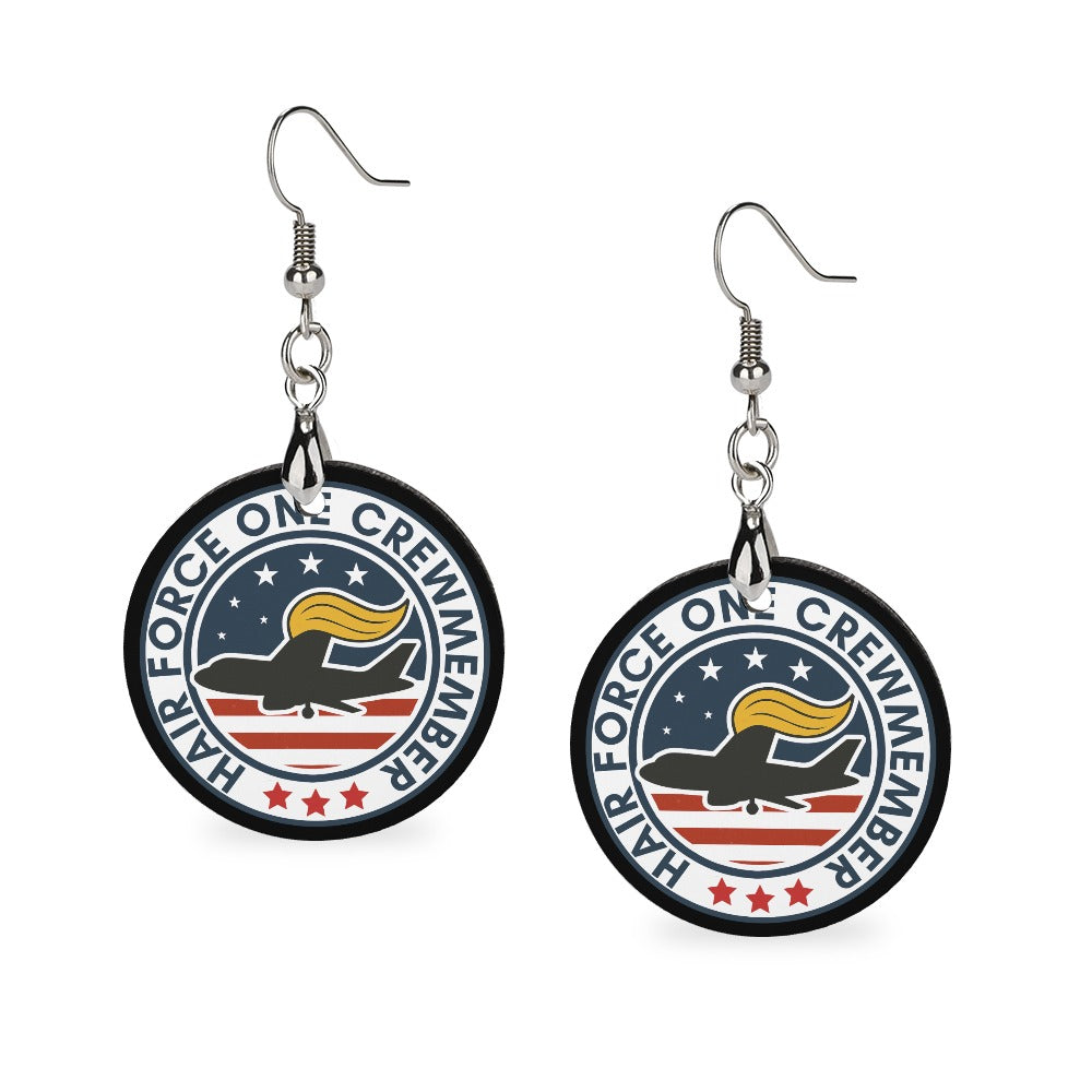 Hair Force One Crew Member Statement Earrings
