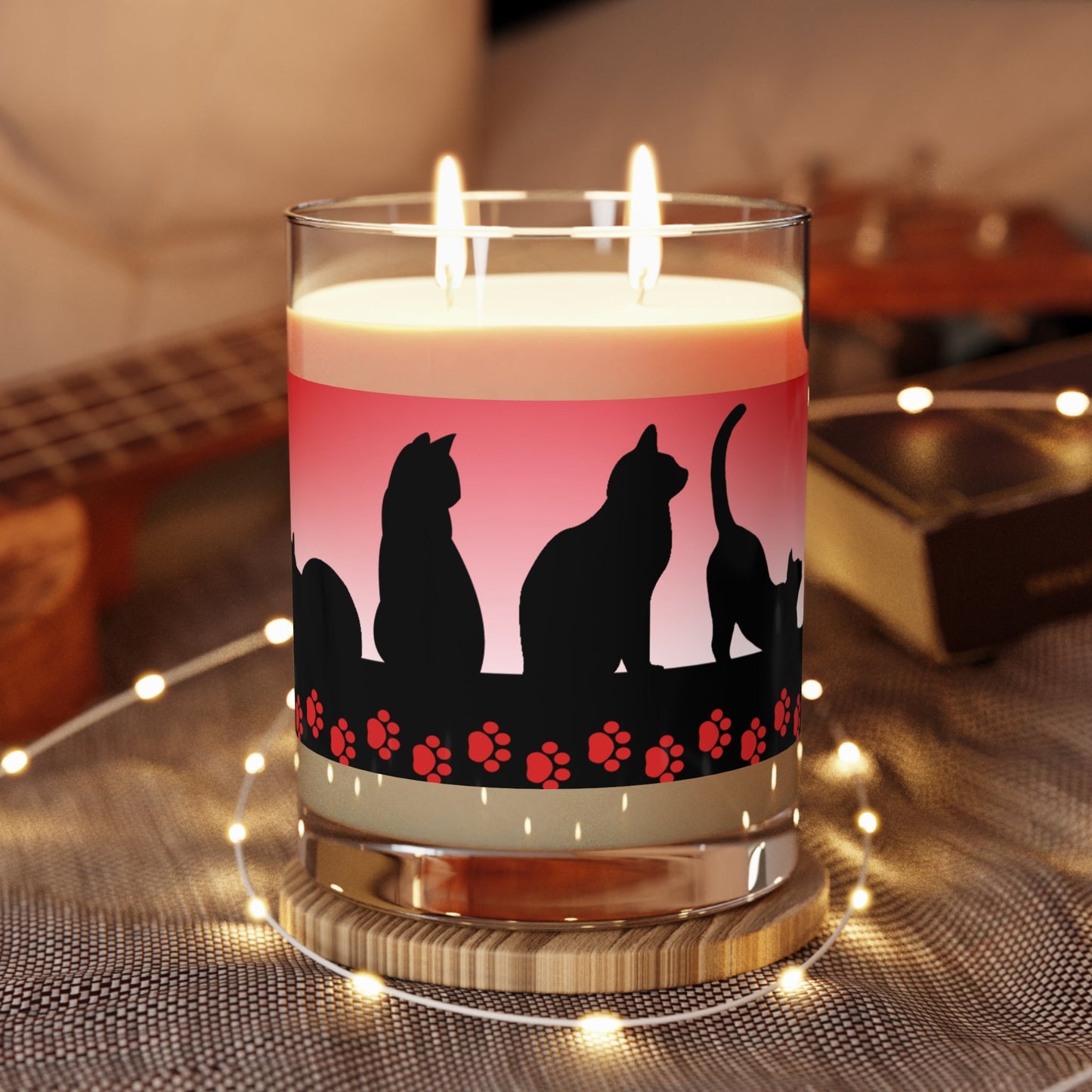 Cat Silhouette Candle | Cozy Cat Lover Soy Candle
