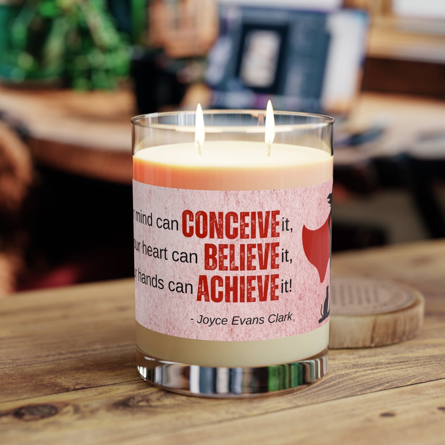 Conceive Believe Achieve Candle | Motivational Quote Soy Candle