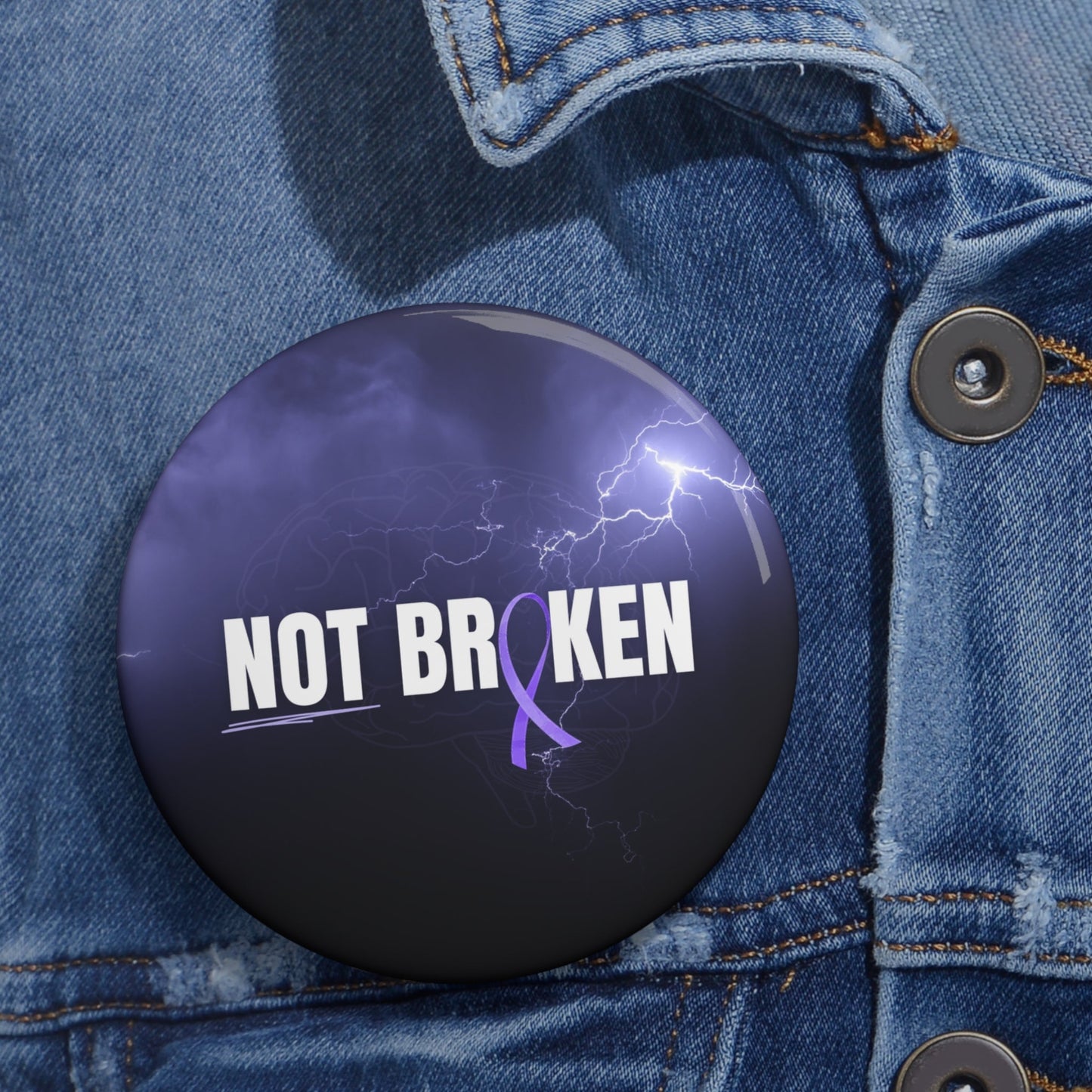 NOT BROKEN Pinback Button