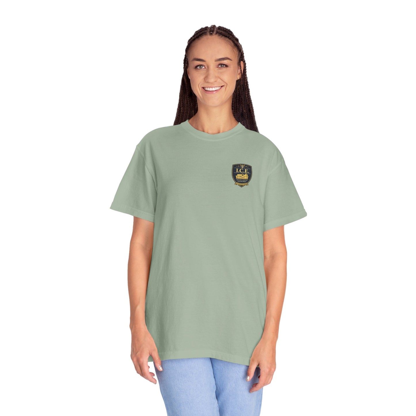 I.C.E. Badge T-Shirt | Institute of Cozy Excellence Parody Tee
