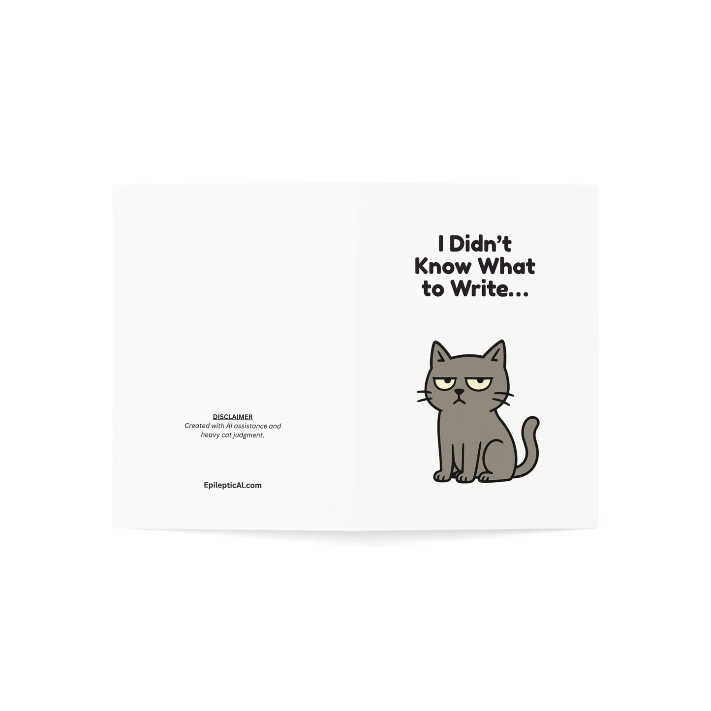 Funny Cat Keyboard Greeting Card – 10, 30, 50 pc. sets