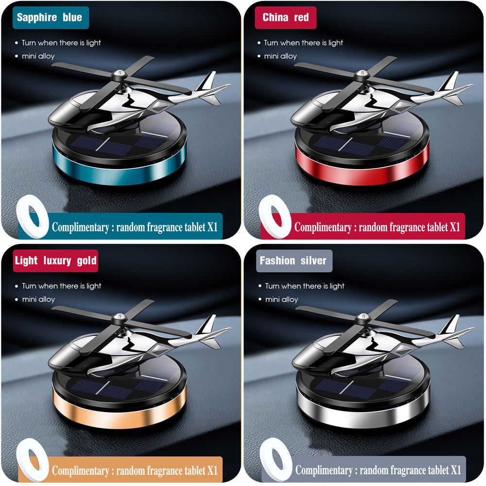 Solar-Powered Car Air Freshener with Aromatherapy Decor