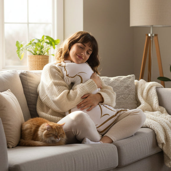 Gilded Feline Pillow — Refined, Composed, Slightly Superior