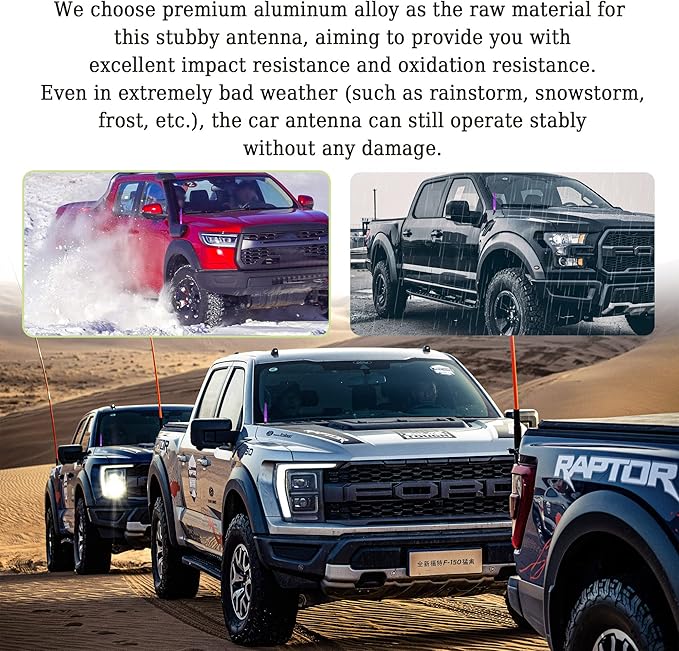 Car Bullet Antenna,Truck Exterior Decoration Accessories Car Vehicle Replacement Antenna Conpatible with Ford F150 RAM 1500 GMC Heavy Duty Pickup Trucks Accessories (New Upgrade Purple-U.S. Flag)…