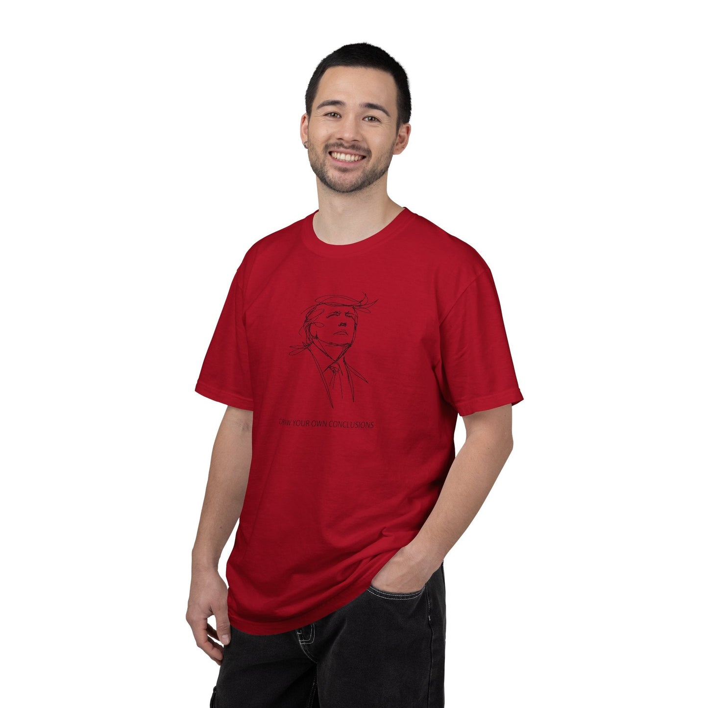 Draw Your Own Conclusions Unisex Graphic Tee – Minimal Line Art Statement Shirt