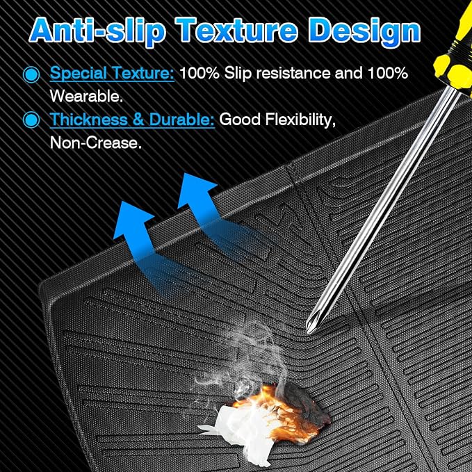 Passport Trunk Mat - Cargo Mat for Honda Passport 2019-2025 All-Weather Cargo Liner for Passport Accessories, Heavy Duty Waterproof Black