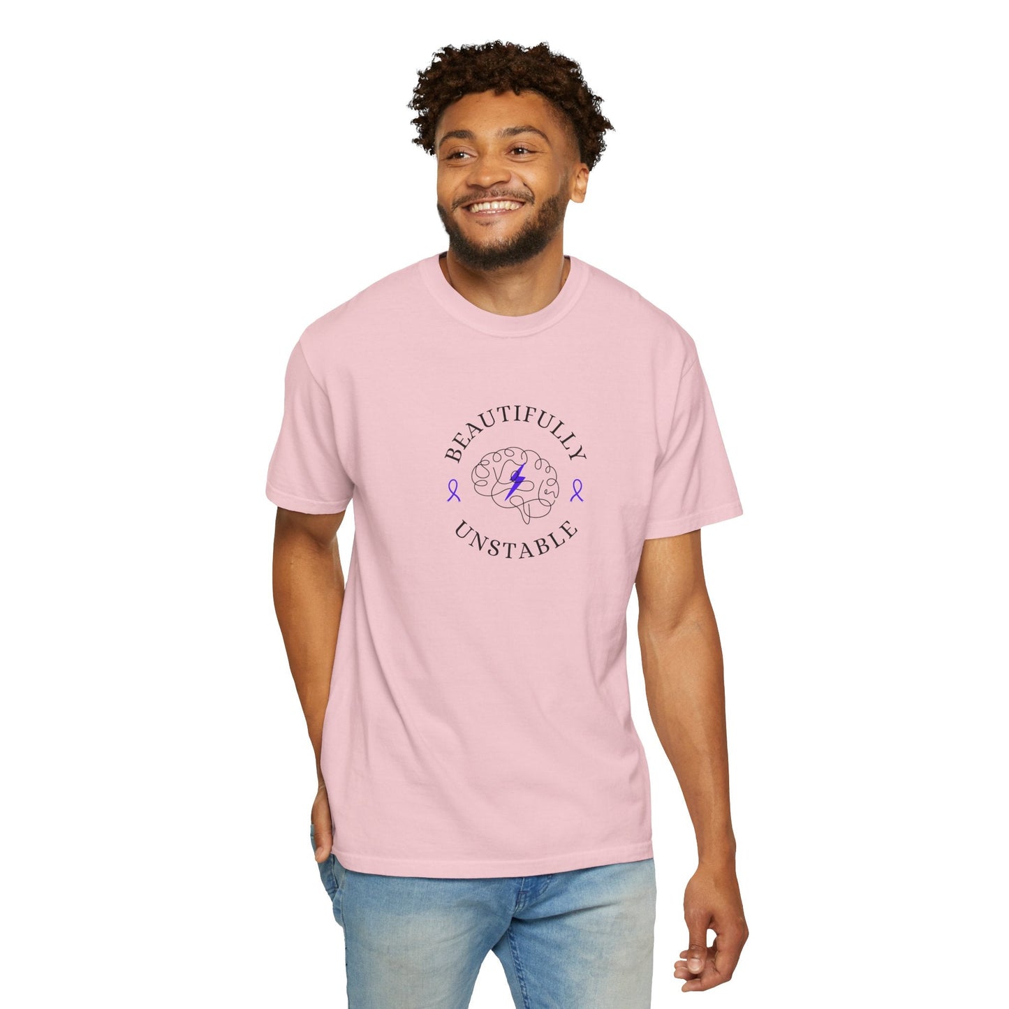 Beautifully Unstable Unisex T-Shirt – Epilepsy Awareness Purple Ribbon Tee